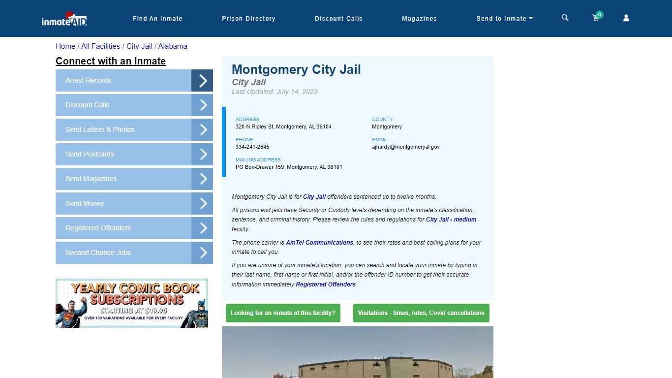 Montgomery City Jail | Inmate Locator